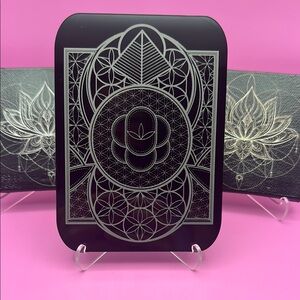 Black and Silver Geometric Art Panel